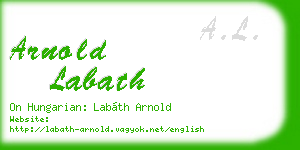 arnold labath business card